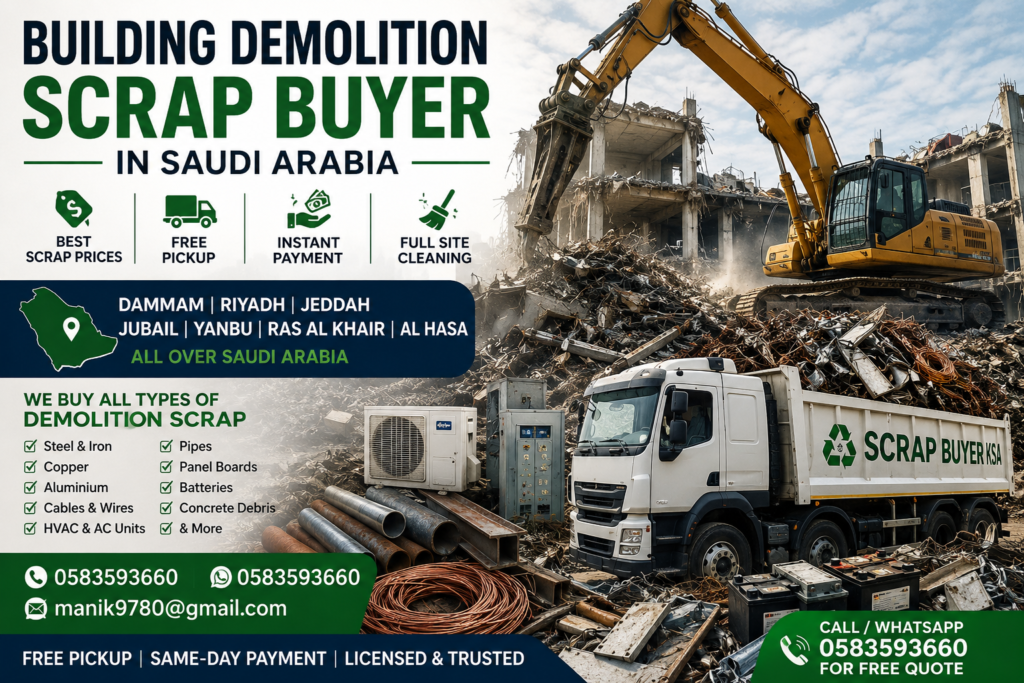 Building demolition scrap buyer in Saudi Arabia