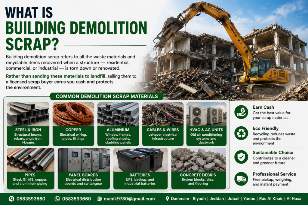 Building demolition scrap buyer in Saudi Arabia