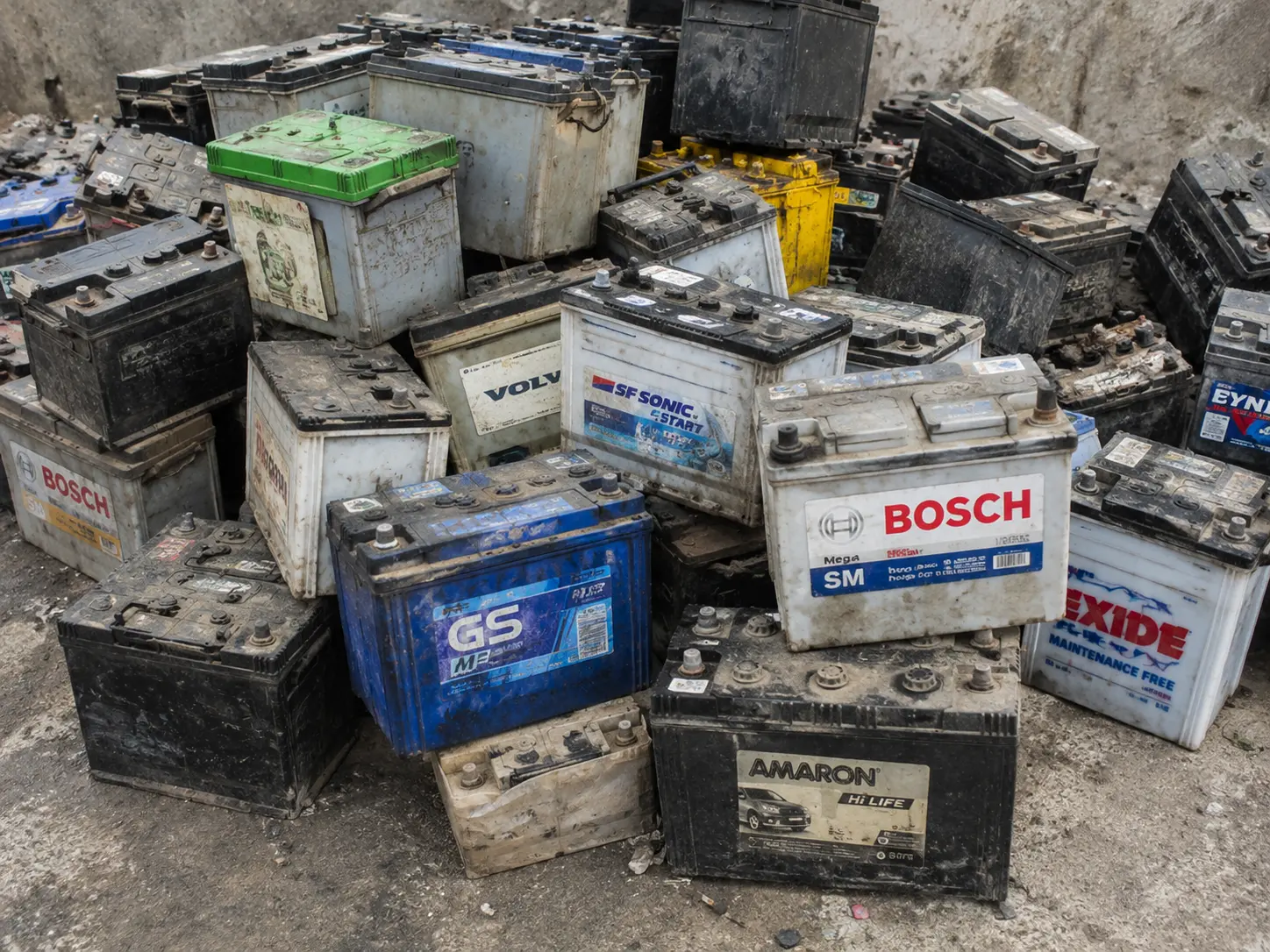 Battery scrap price in Saudi Arabia – used car batteries collected for recycling